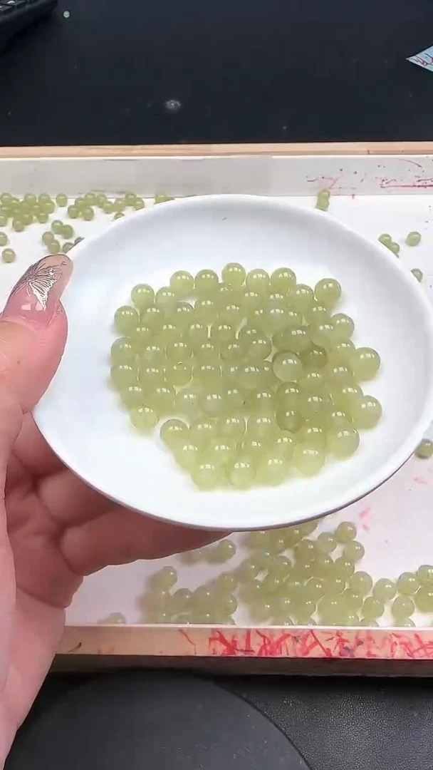 未镶嵌和田玉珠宝半成品晴水N182卡6mm散珠30颗