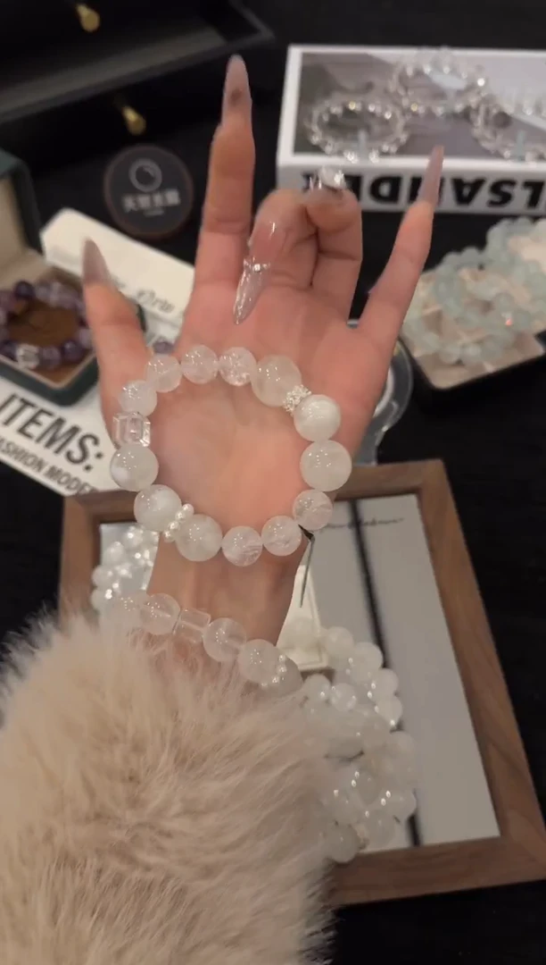 合金手链水晶纯白花嫁x3538