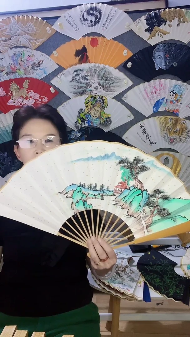 扇子十寸十五方玉竹折扇