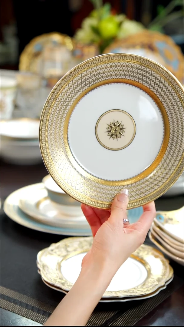 瓷片8英寸骨碟1个