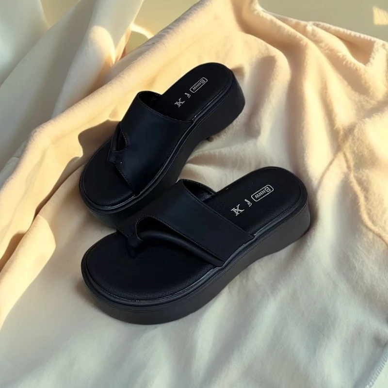 5853厚底拖鞋女款百搭简约百搭厚底拖鞋