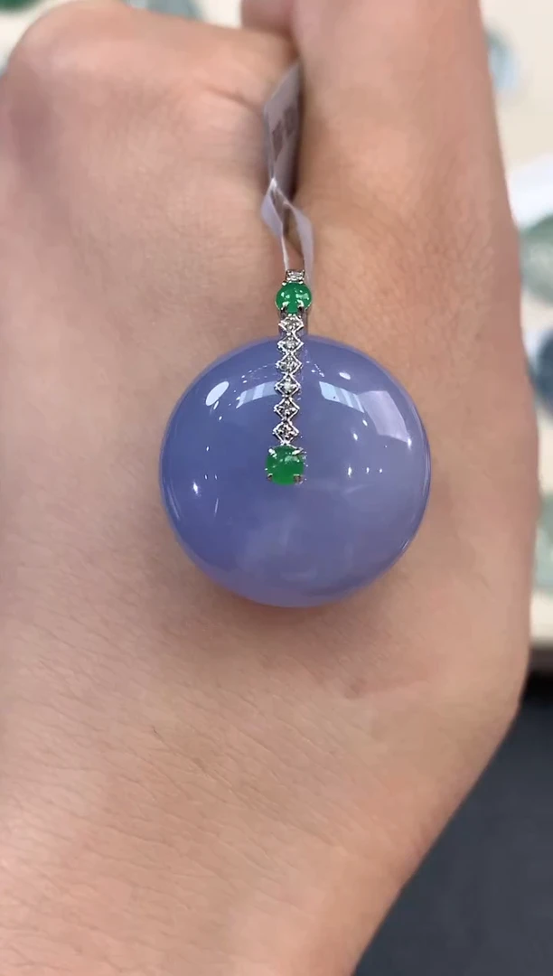 【闪购商品】翡翠吊坠(不含链)18K金镶嵌 B28有色差多样性一件发货