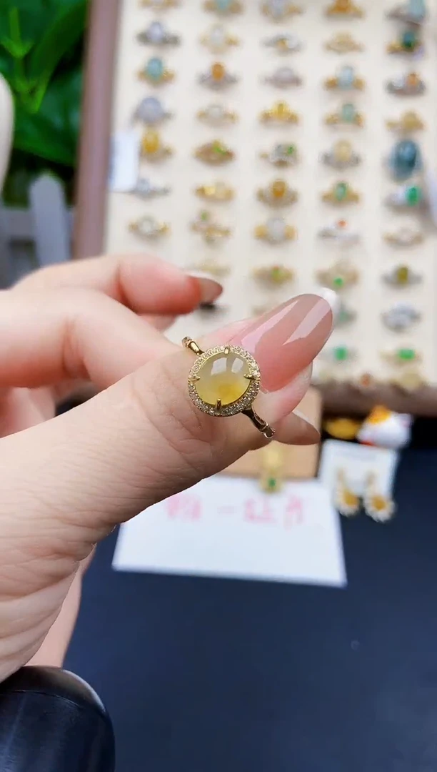银S925镶嵌戒指翡翠12