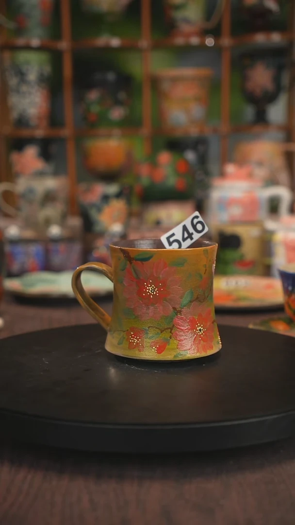 紫砂油画釉下彩手绘546