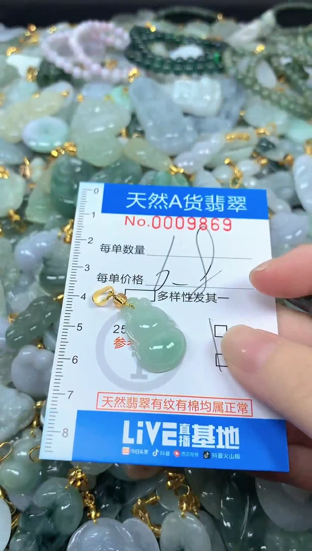 颈饰未镶嵌翡翠净货挂件-9869
