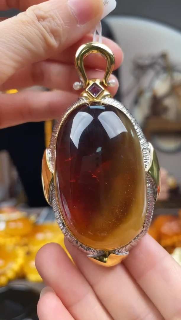 琥珀未镶嵌珠宝奇石首饰 假1赔4 （多样性发货1件