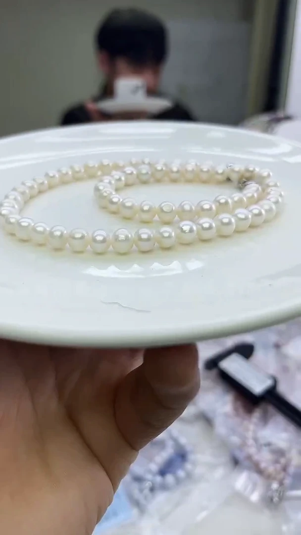 未镶嵌项链淡水珍珠白色系项链