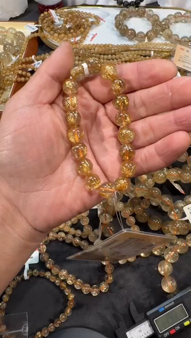 未镶嵌手串发晶SJ-142金发晶