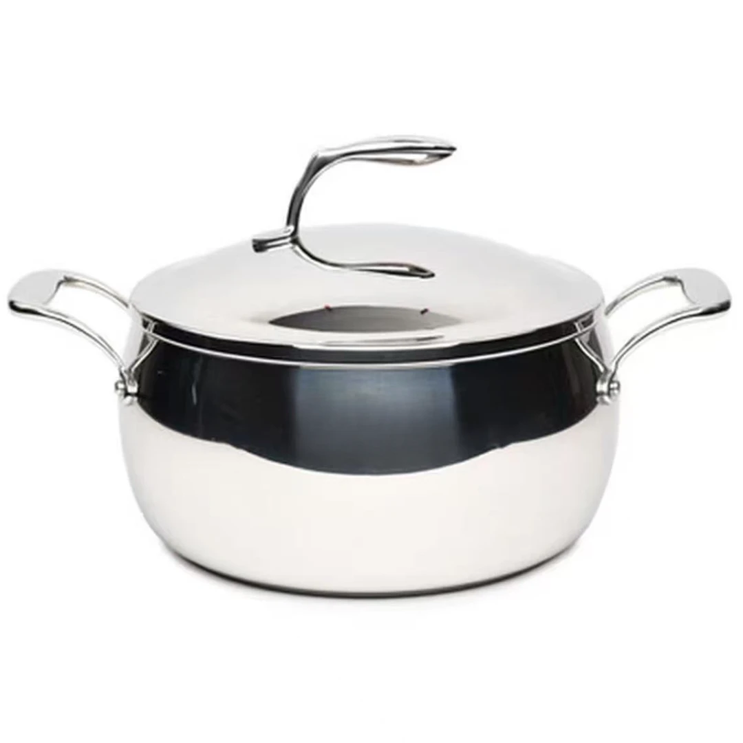 Rhivos 两犀世家高端苹果微压汤锅18/10不锈钢24cm五层钢