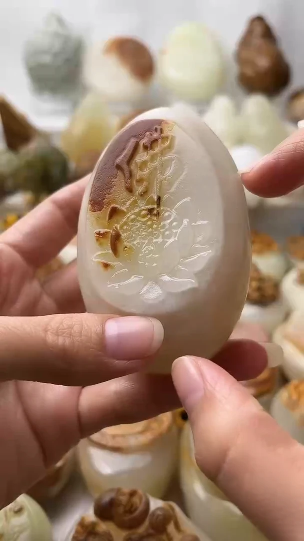 石材古青石棉纹正常不退换佛莲花微瑕