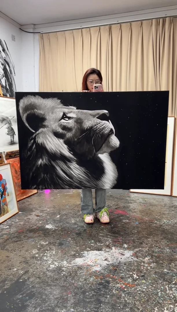 【闪购商品】丙烯画北北老师仰望丙烯不加框