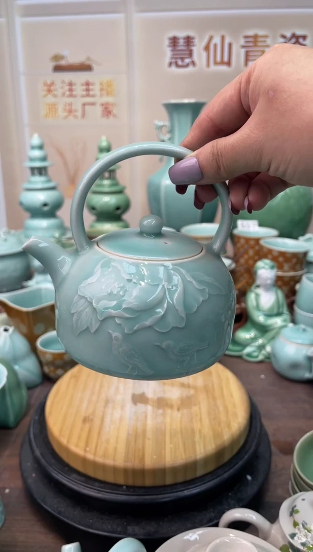 瓷纯手工 特价福利 微瑕 慧仙青瓷