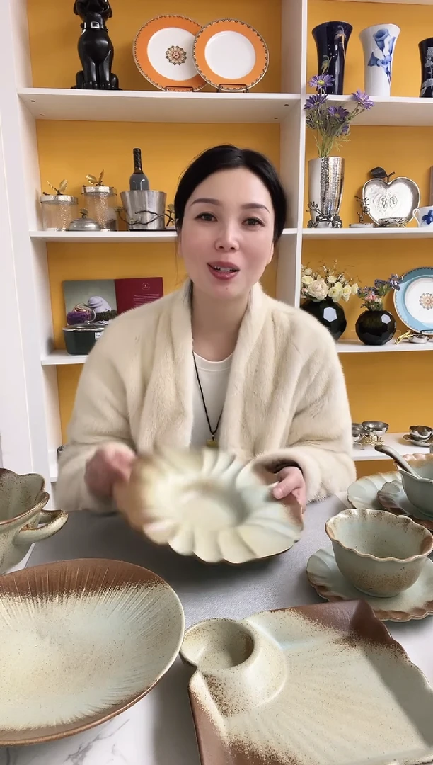 福利款 素泥蓝系列 草帽盘25cm