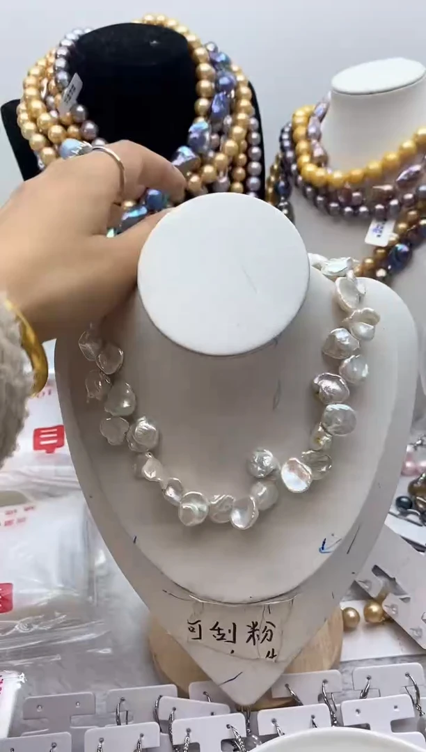 【闪购商品】淡水珍珠颈饰钛钢59