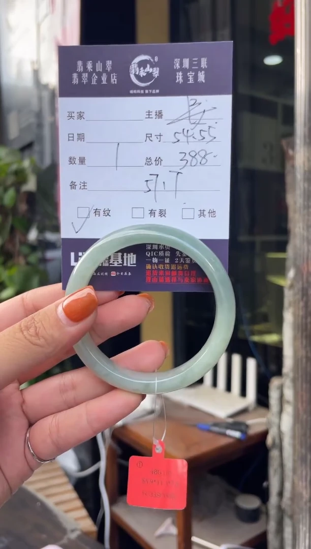 未镶嵌手镯翡翠C 55正圈 5717