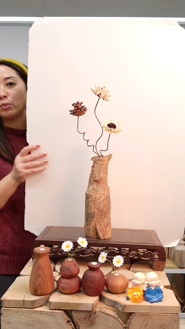 木实木花瓶一物一拍