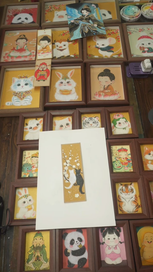 国画小猫背影系列111111111116