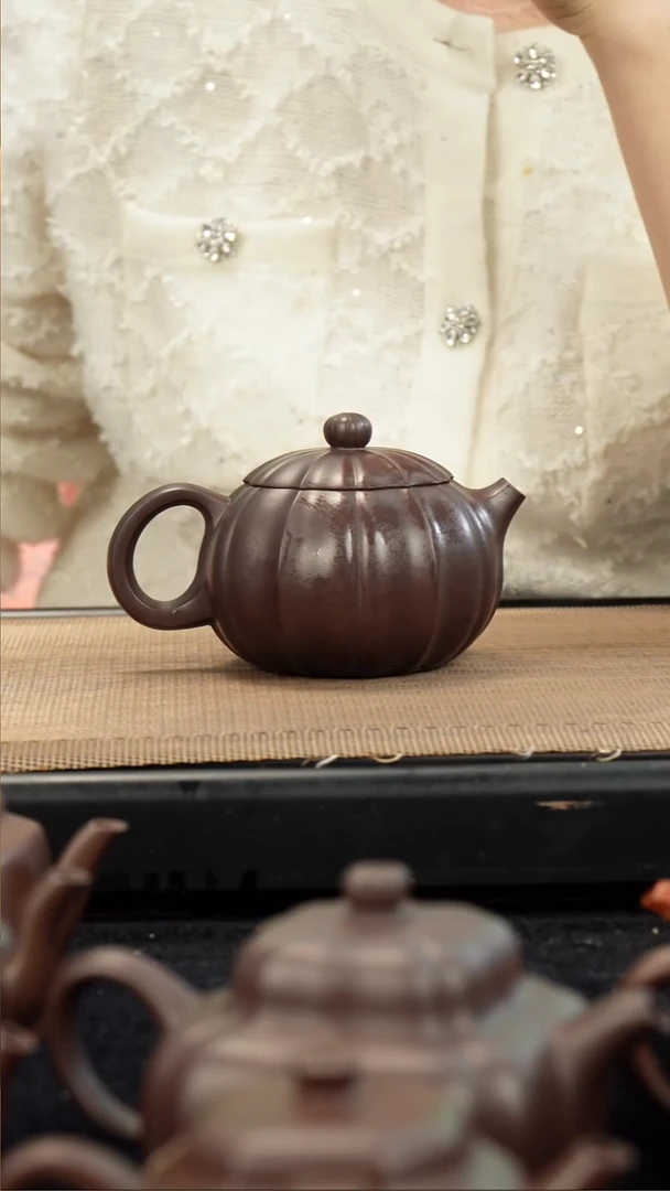 茶壶紫砂老紫泥筋纹西施250
