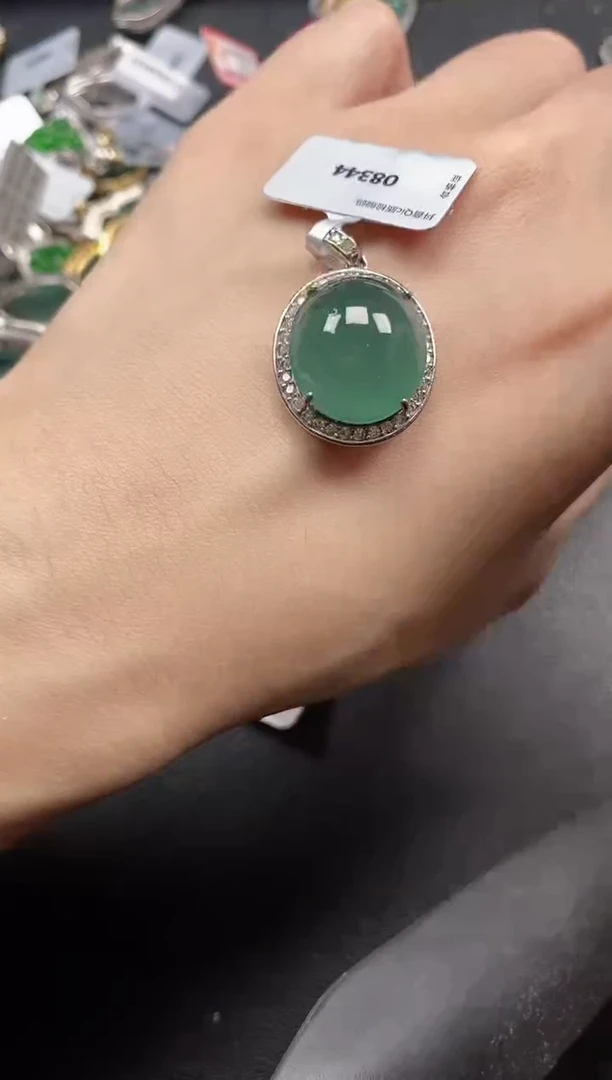 银S925镶嵌戒指翡翠51511