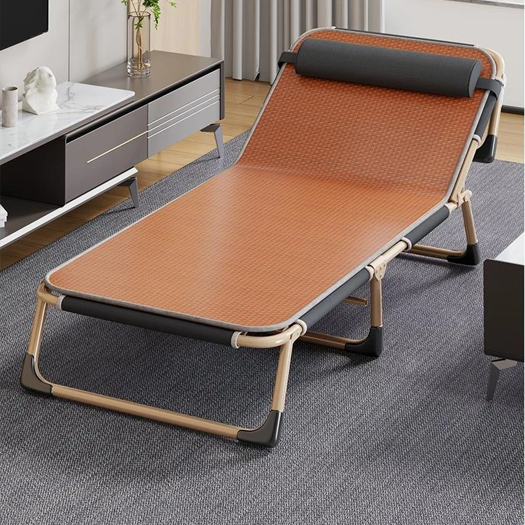 单人折叠床夏季成人家用便携多功能躺椅办公室简易午休午睡行军床