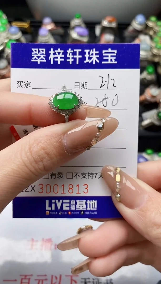 【闪购商品】翡翠戒指银S925镶嵌/1813