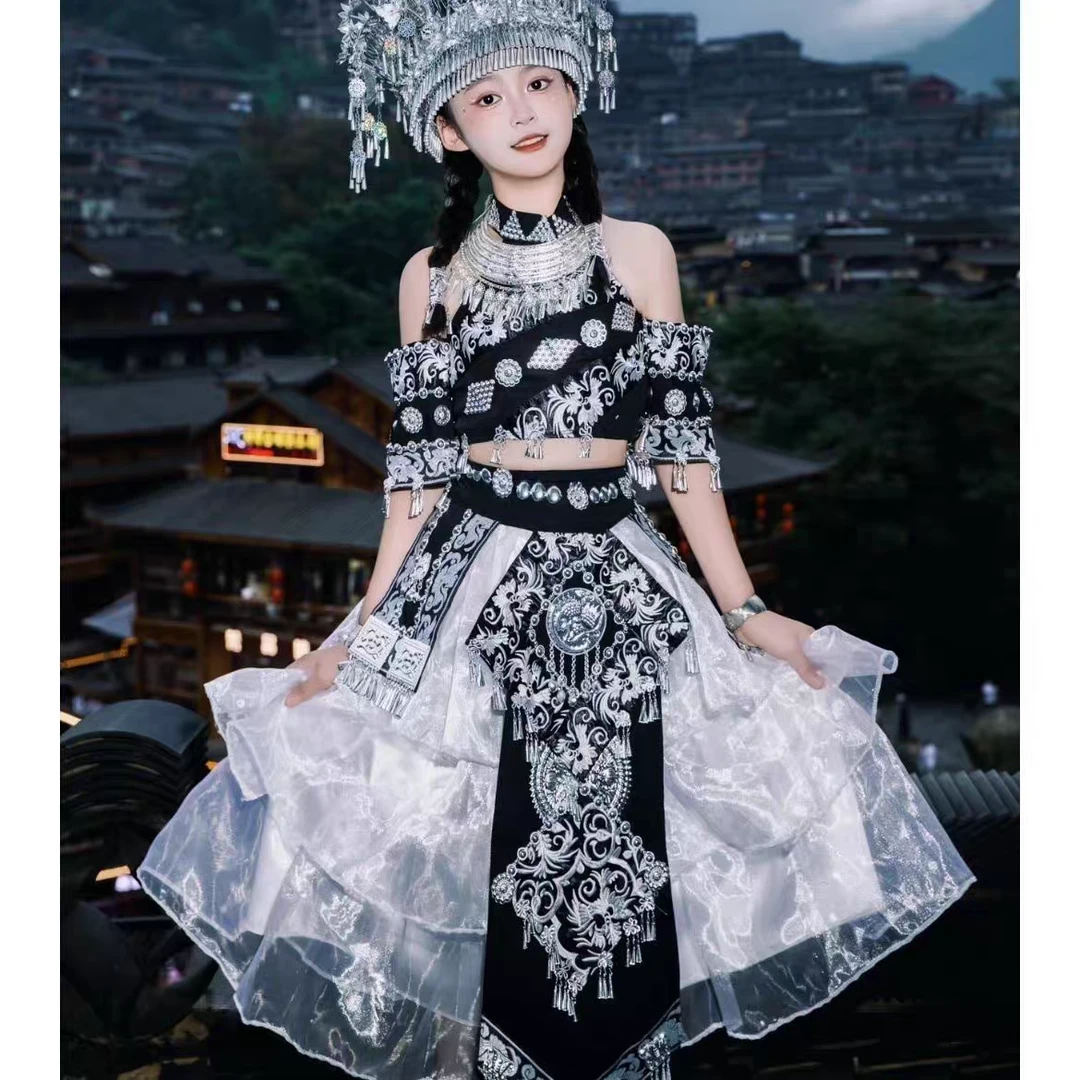 儿童旅拍服装套装新款民族爆款苗族少数民族云南服饰苗疆摄影全套