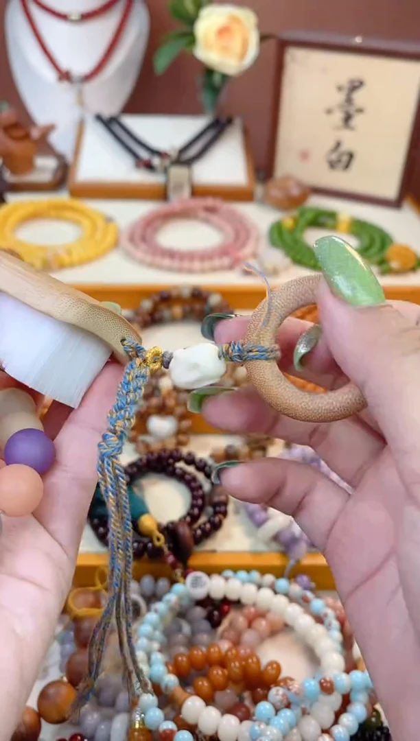 菩提根/象牙果手串木竹刷子一个