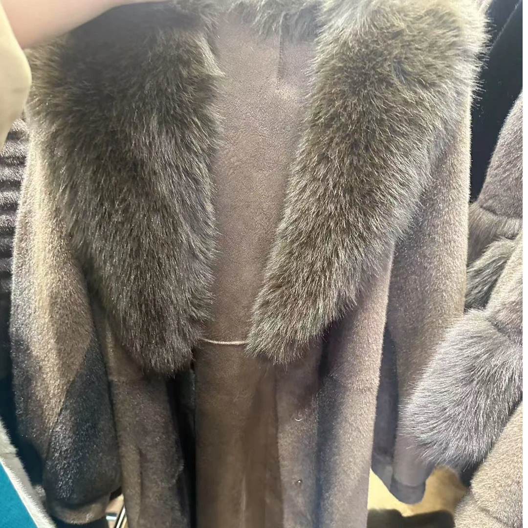 2024秋冬新款巴黎时尚设计师大长款毛毛外套005