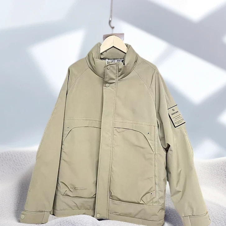 Y8157男款工装立领外套美式秋冬百搭防寒服外套