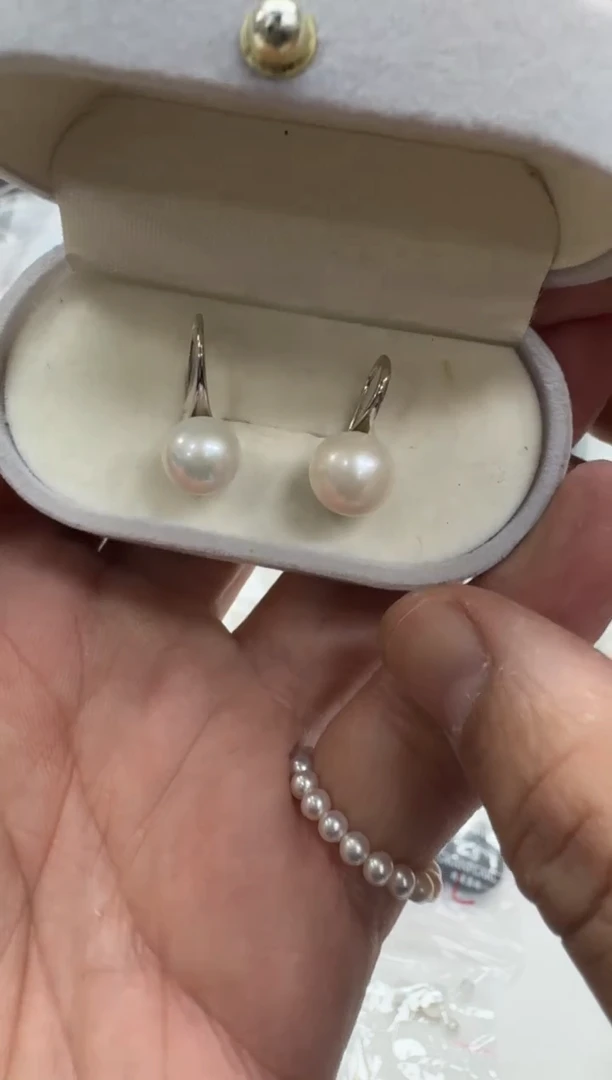 【闪购商品】淡水珍珠耳饰银S925镶嵌高跟鞋