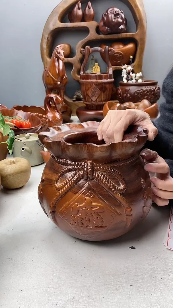 香樟木香樟木22精品福袋罐/尺寸20*18*18
