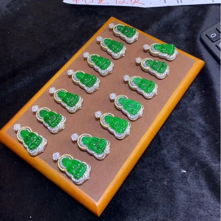 【逍遥】天然A货翡翠观音吊坠*222/2941/多样性发/1件