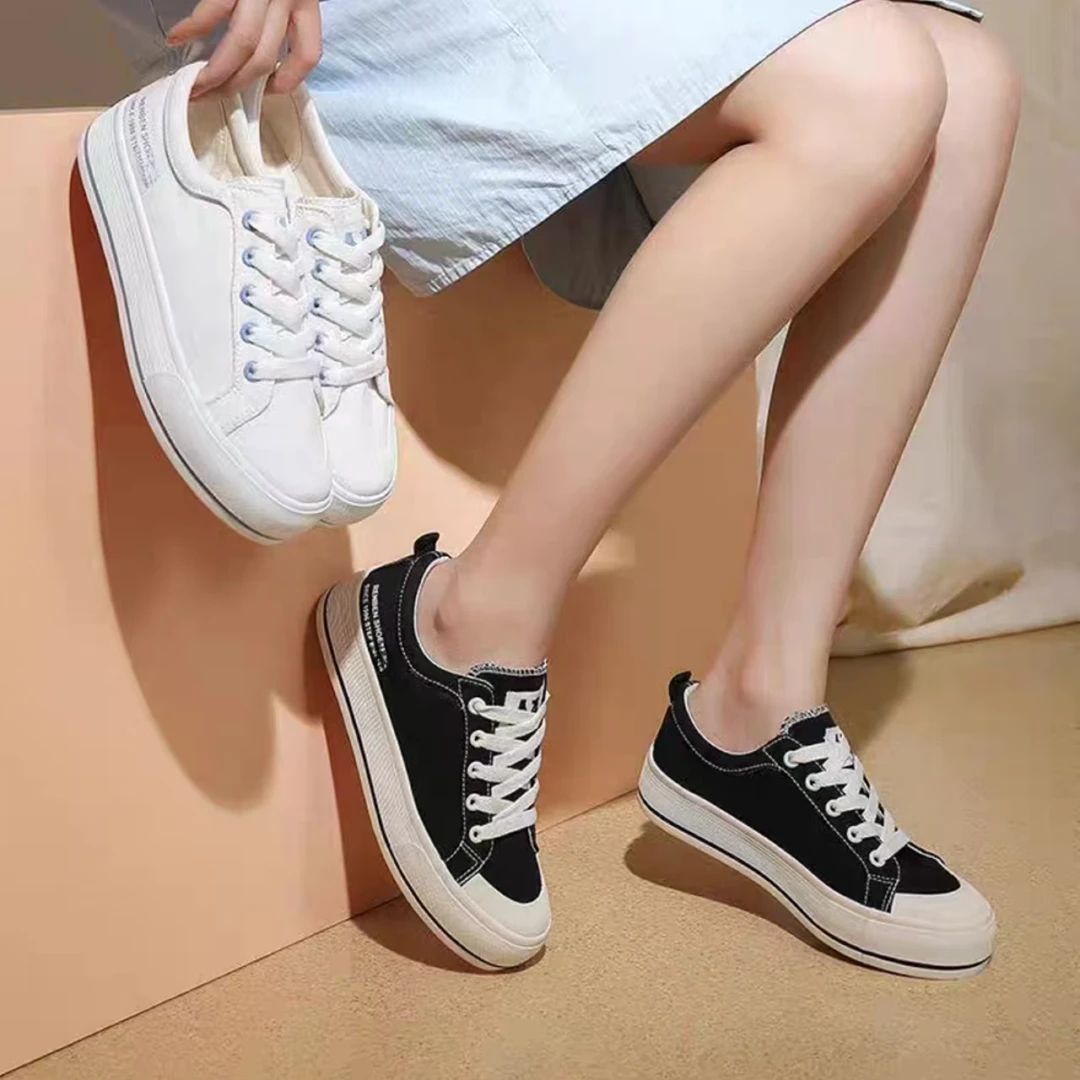 休闲小白鞋日系百搭帆布鞋女运动ins板鞋2822(2C1-2)