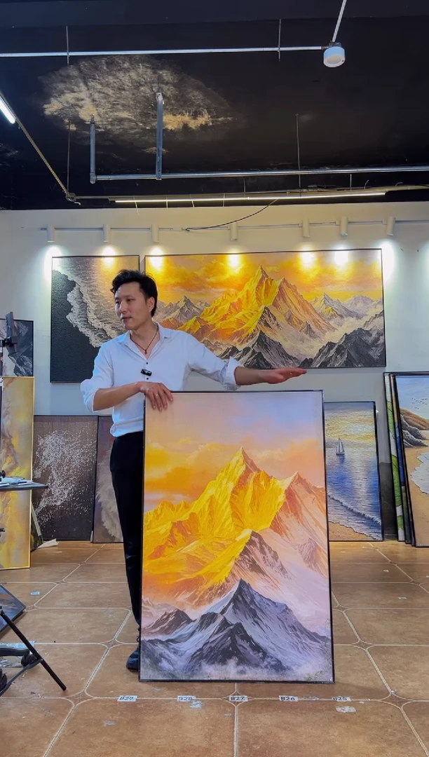 80*120 日照金山 黑框