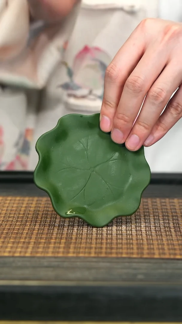 【闪购商品】紫砂茶壶5民国绿 荷叶杯垫
