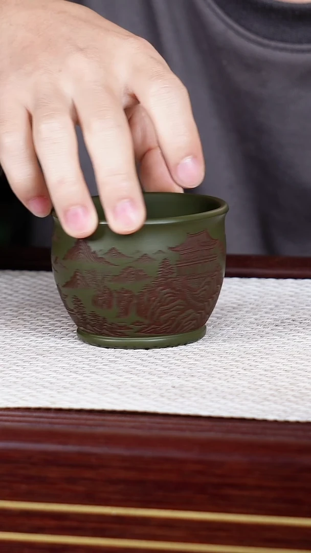 茶杯紫砂宜兴原矿紫砂 全手工紫砂