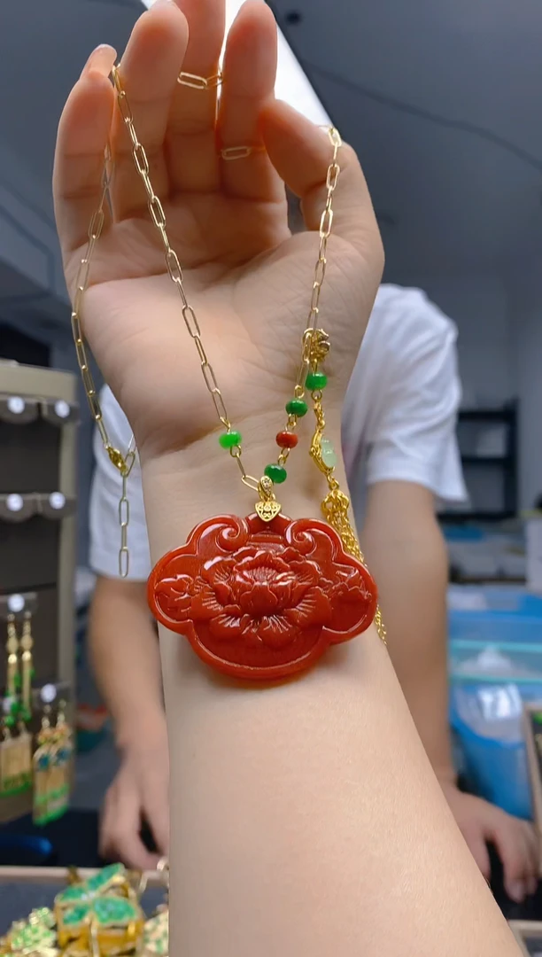 【闪购商品】翡翠耳饰合金0113翡翠锁骨链