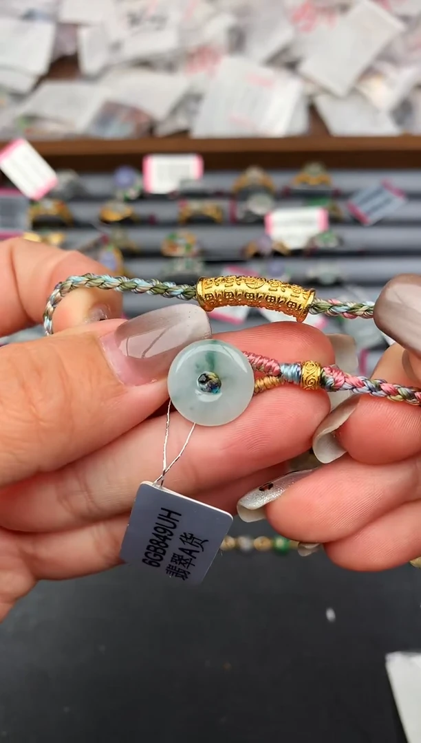 银S925镶嵌挂件翡翠—16圈