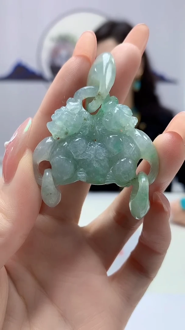 【闪购商品】定制翡翠未镶嵌4829DD-毛货挂件451