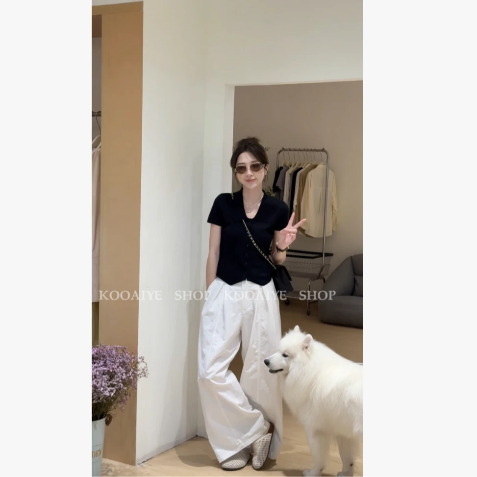 【沦陷】夏季新款韩系休闲时尚简约宽松百搭针织衫