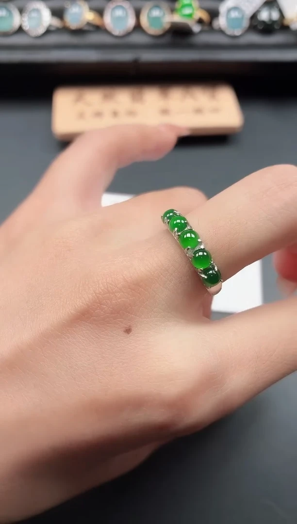 银S925镶嵌戒指翡翠111111