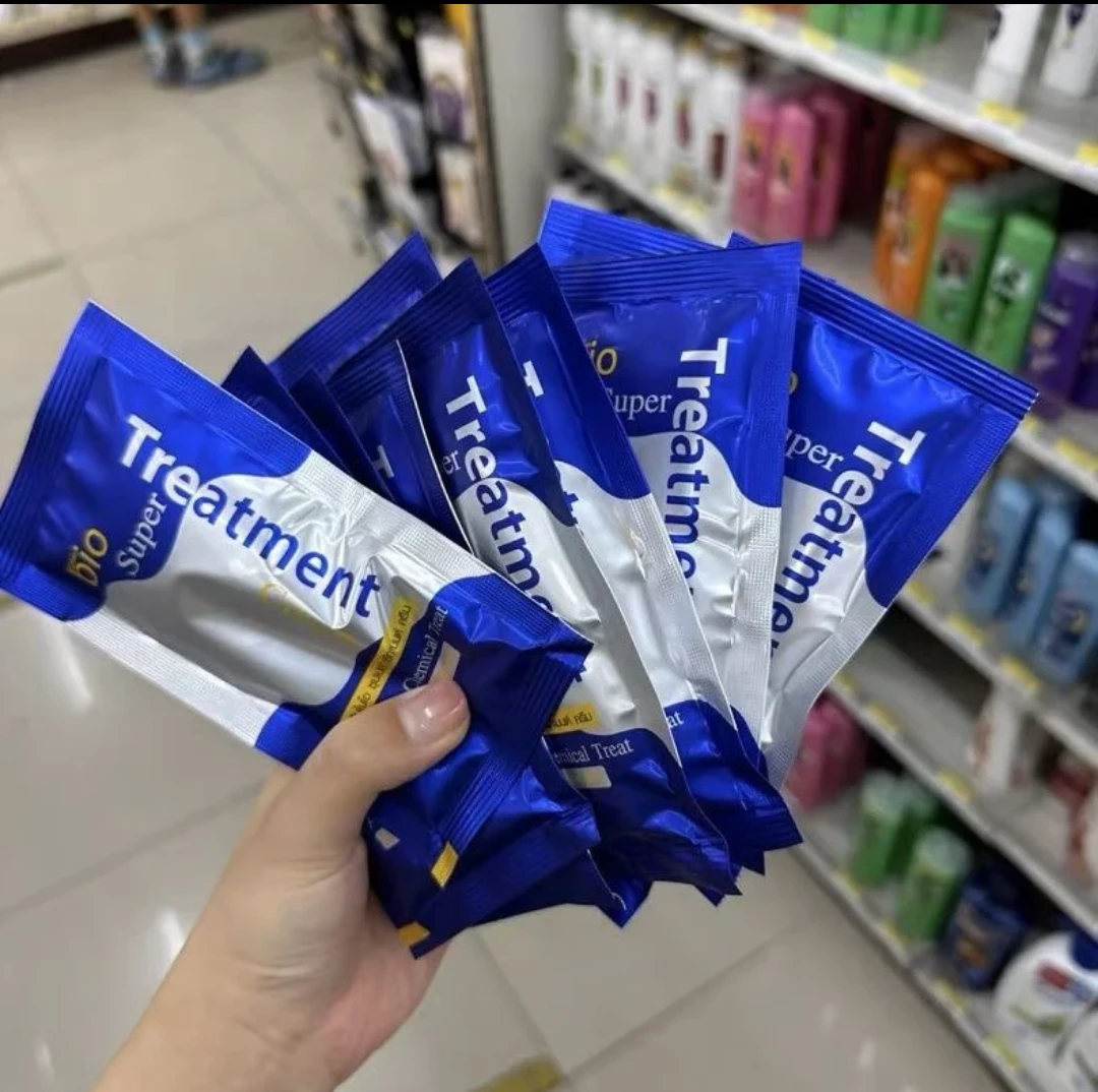 泰国green bio蓝色发膜便携装正品泰版护发素30ML滋润柔顺