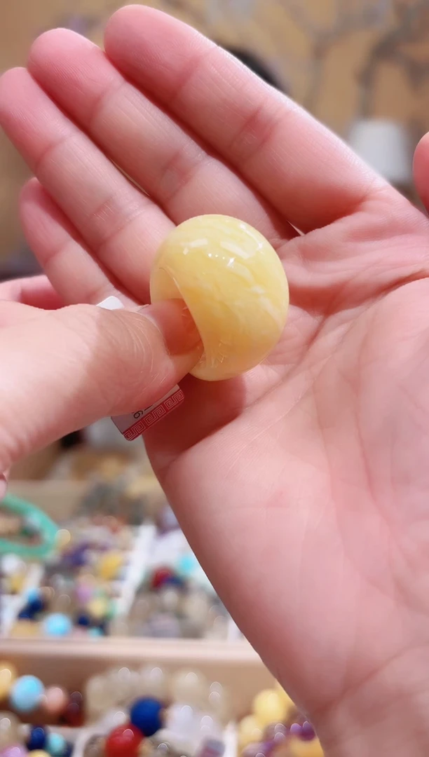 未镶嵌蜜蜡戒指晚*设计款