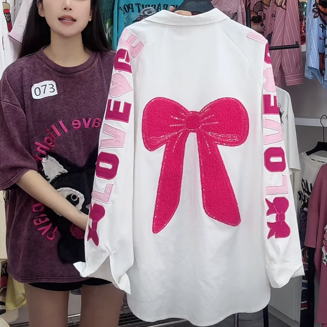 【现货】2025新品重工刺绣衬衫075