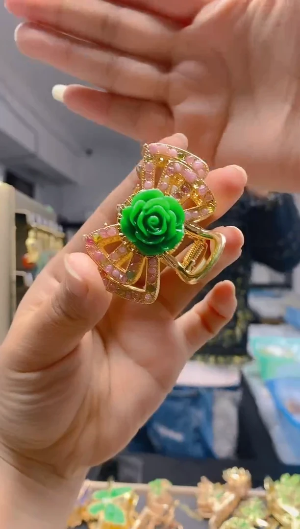 【闪购商品】碧玺耳饰合金0139发夹