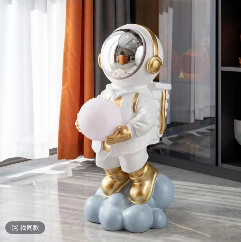 JL76带灯宇航员装饰太空人客厅装饰画直播间专属