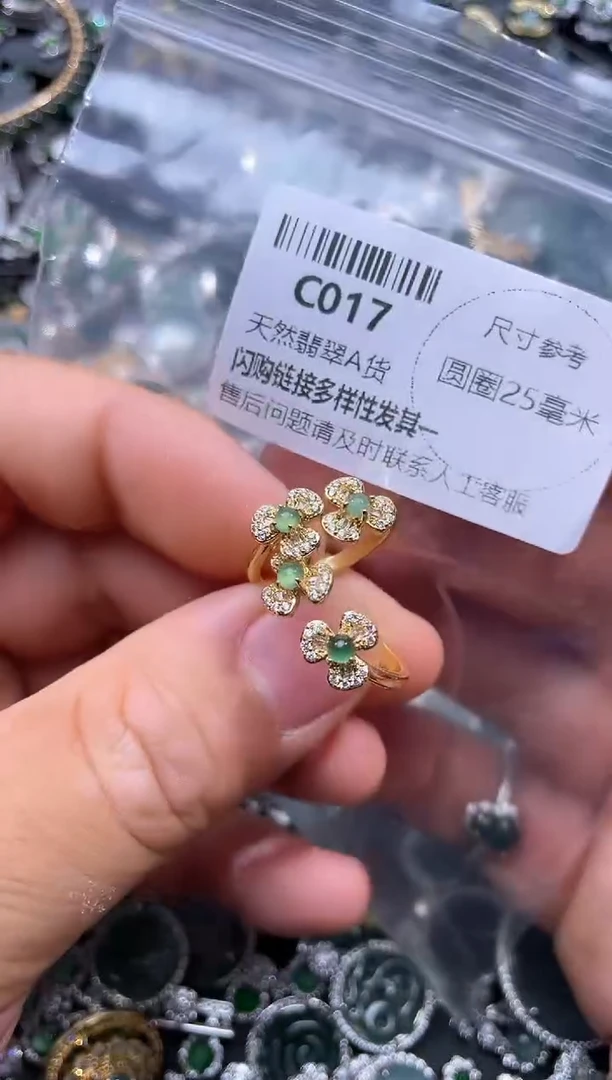 【闪购商品】翡翠颈饰未镶嵌C017戒指 多样性发其一