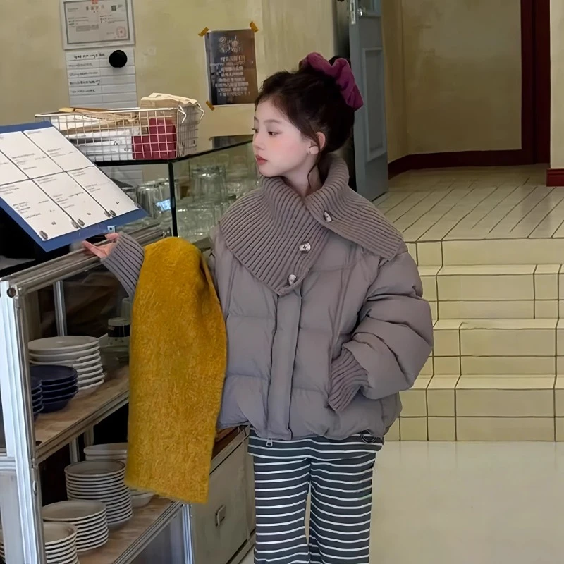 女童加厚棉衣冬2025新款冬季儿童夹棉外套大童女装小女孩棉服冬装
