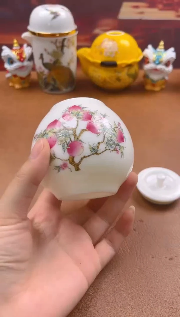 陶瓷茶具摆件旅行套组