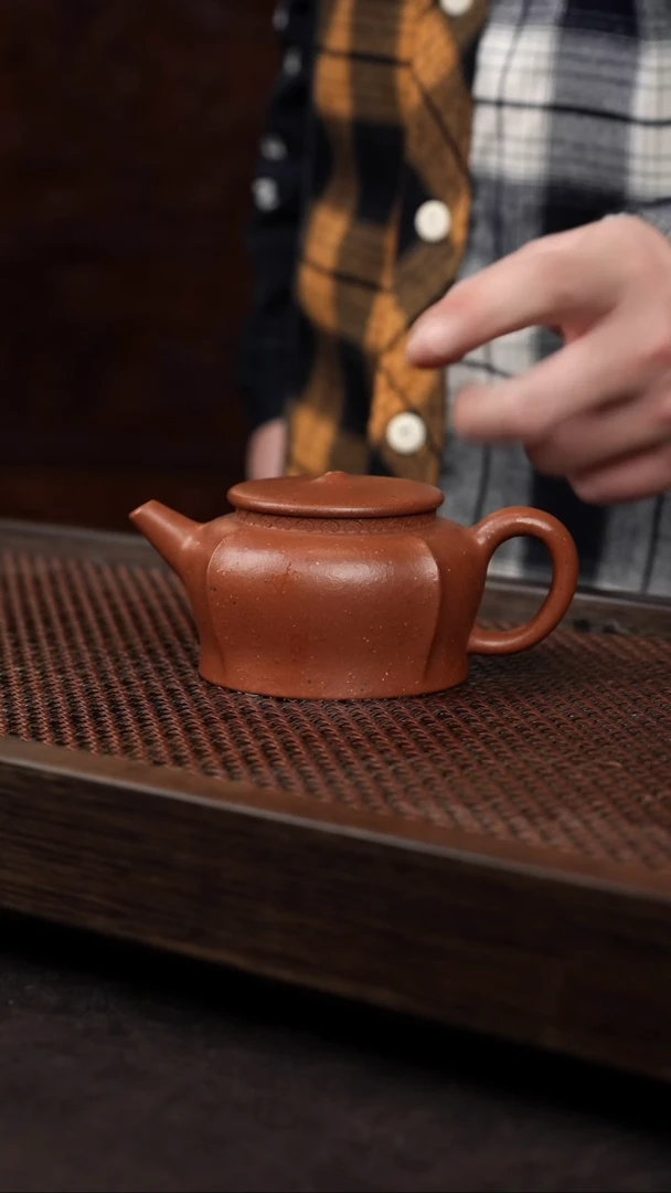 【闪购商品】紫砂茶壶红降坡微盖壶